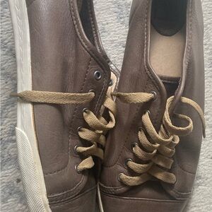 FRYE Men’s Brown/Grey Leather Sneakers.